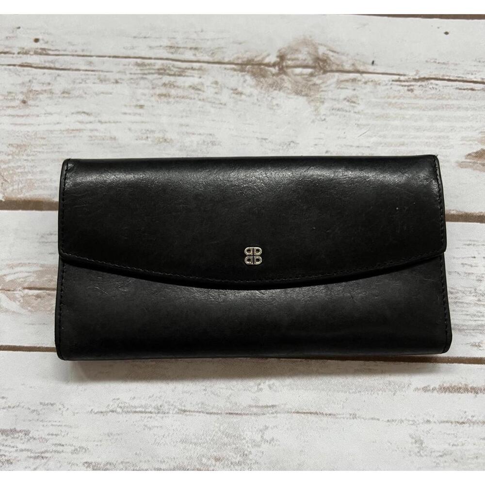 Bosca‎ Vintage Black Leather Long Wallet
